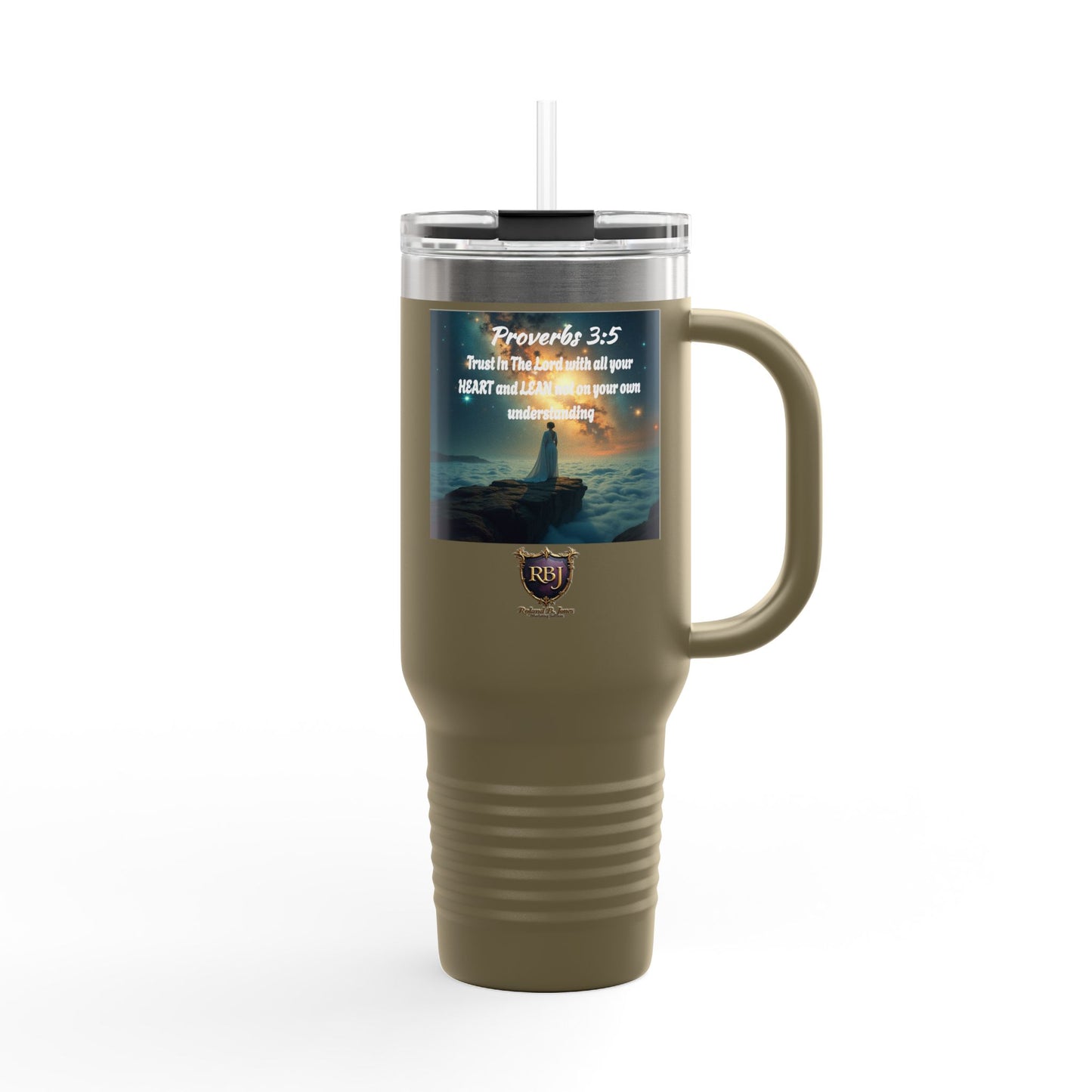 "Proverbs 3:5" Inspirational Insulated Travel Mug | 40oz