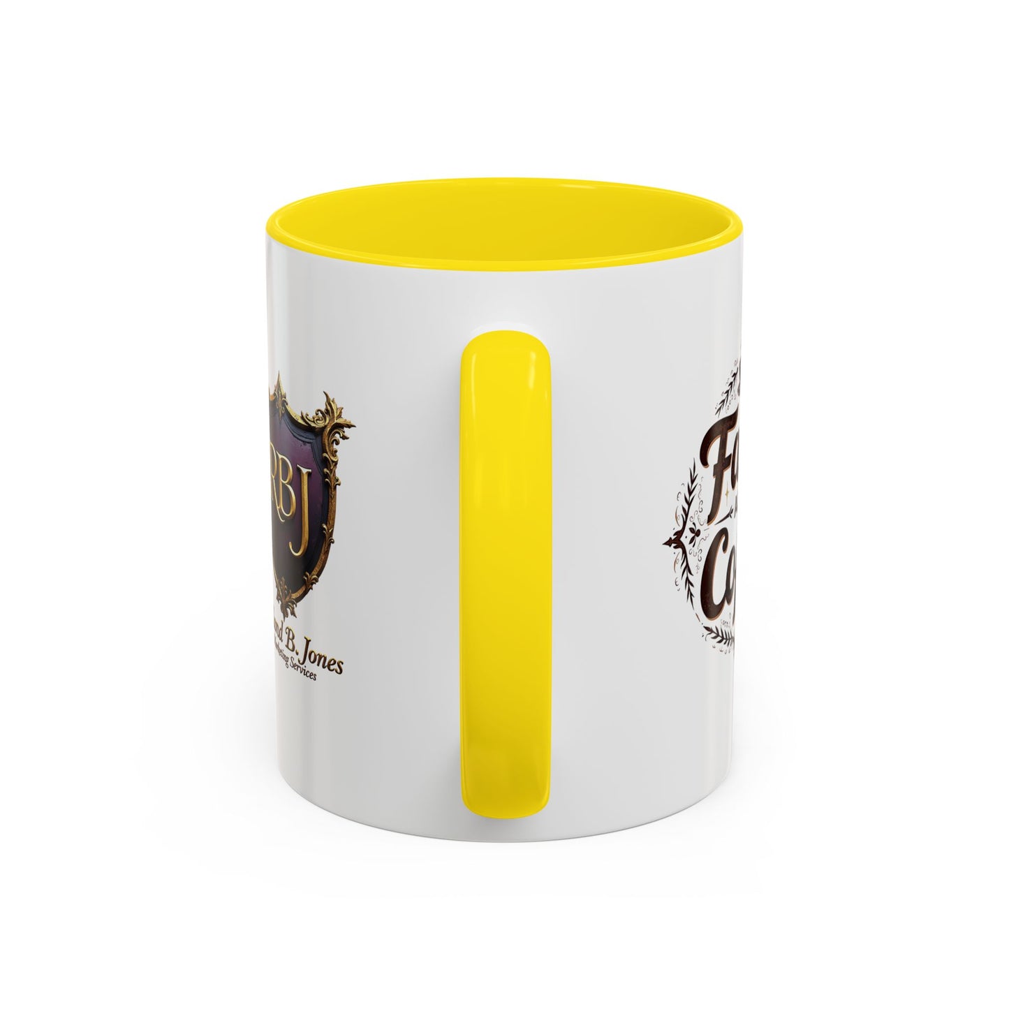 Personalized Accent Coffee Mug "Faith and Coffee"