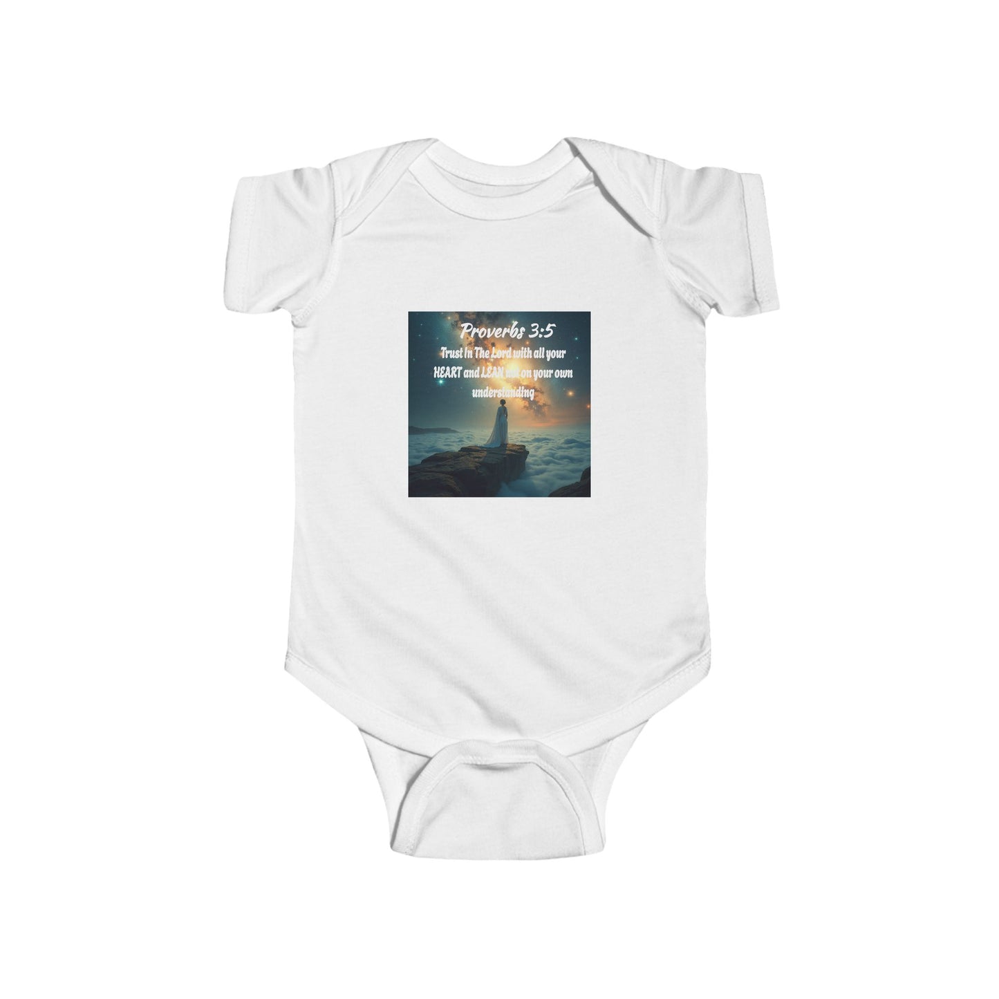 "Proverbs 3:5" Cute Inspirational Baby Bodysuit