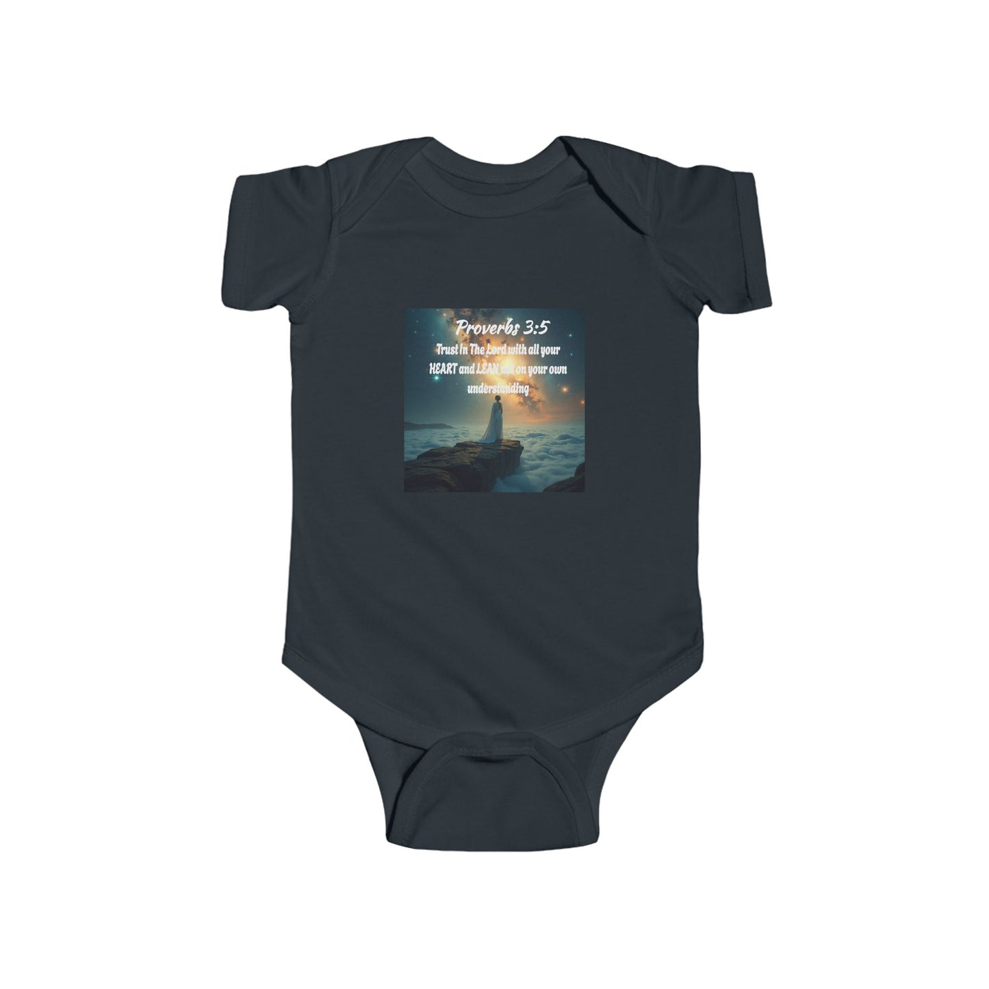 "Proverbs 3:5" Cute Inspirational Baby Bodysuit