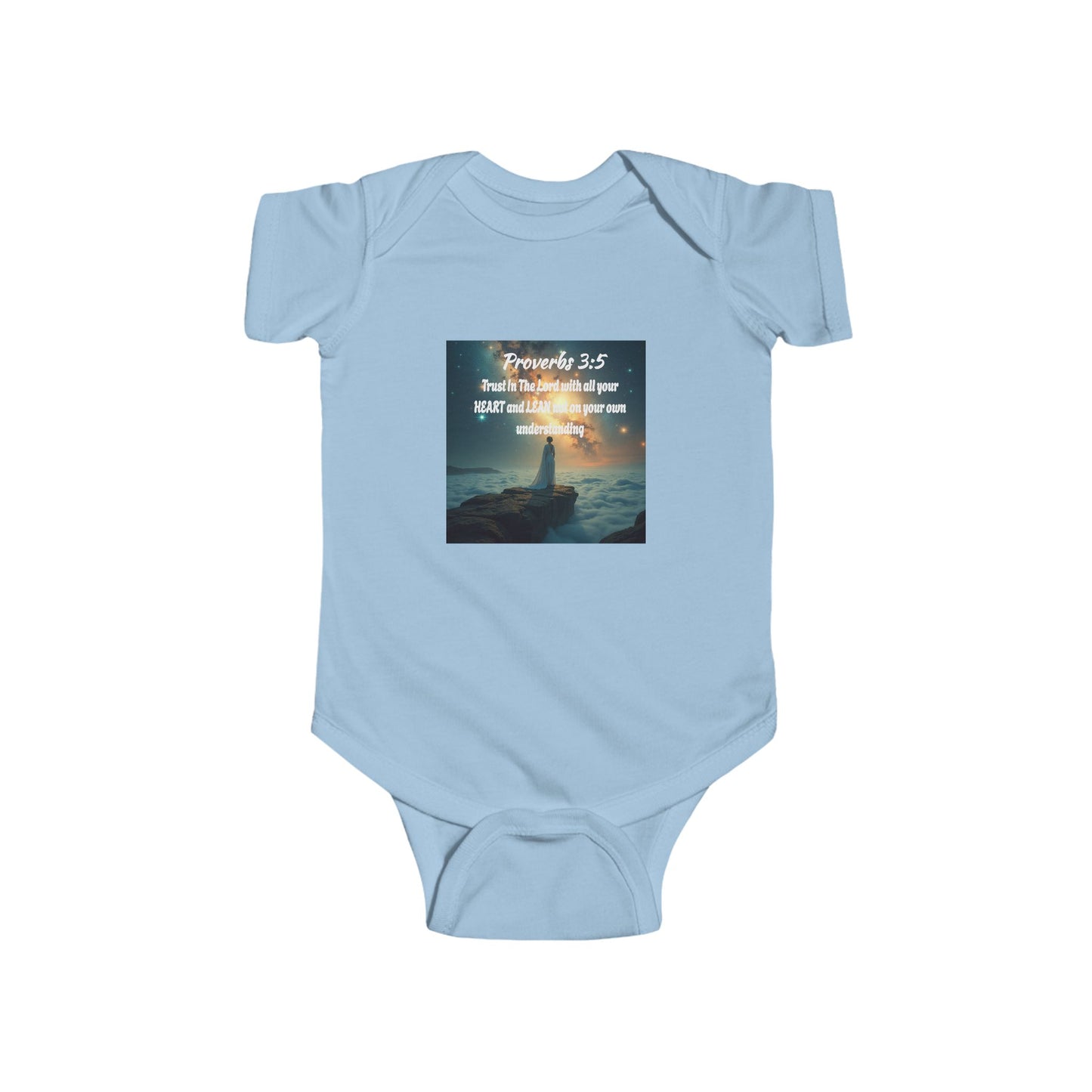 "Proverbs 3:5" Cute Inspirational Baby Bodysuit