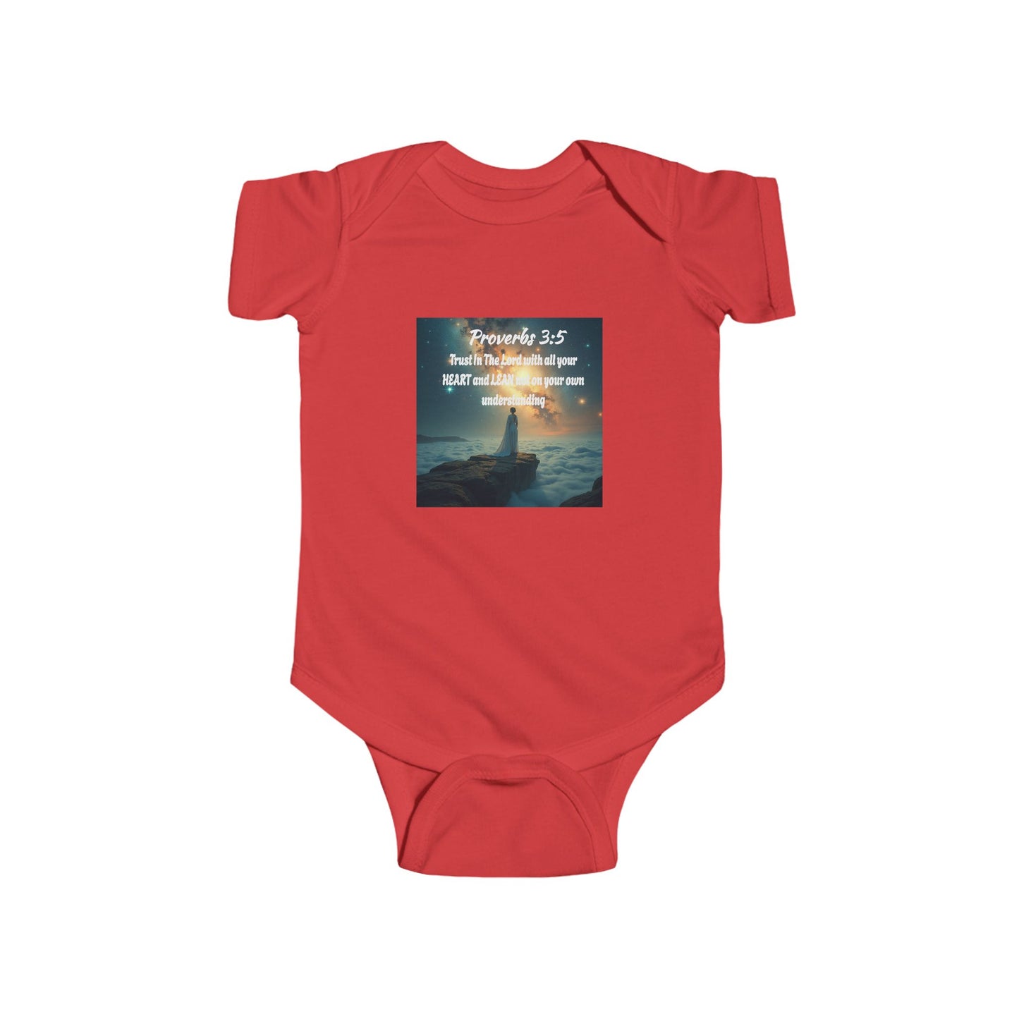 "Proverbs 3:5" Cute Inspirational Baby Bodysuit
