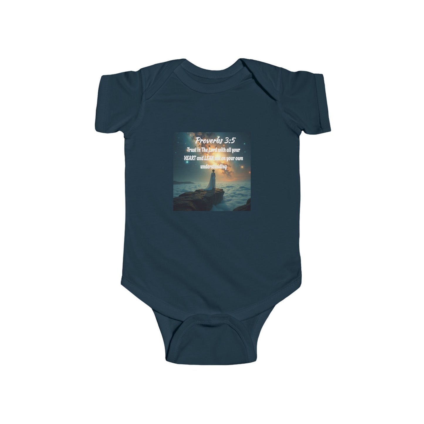 "Proverbs 3:5" Cute Inspirational Baby Bodysuit