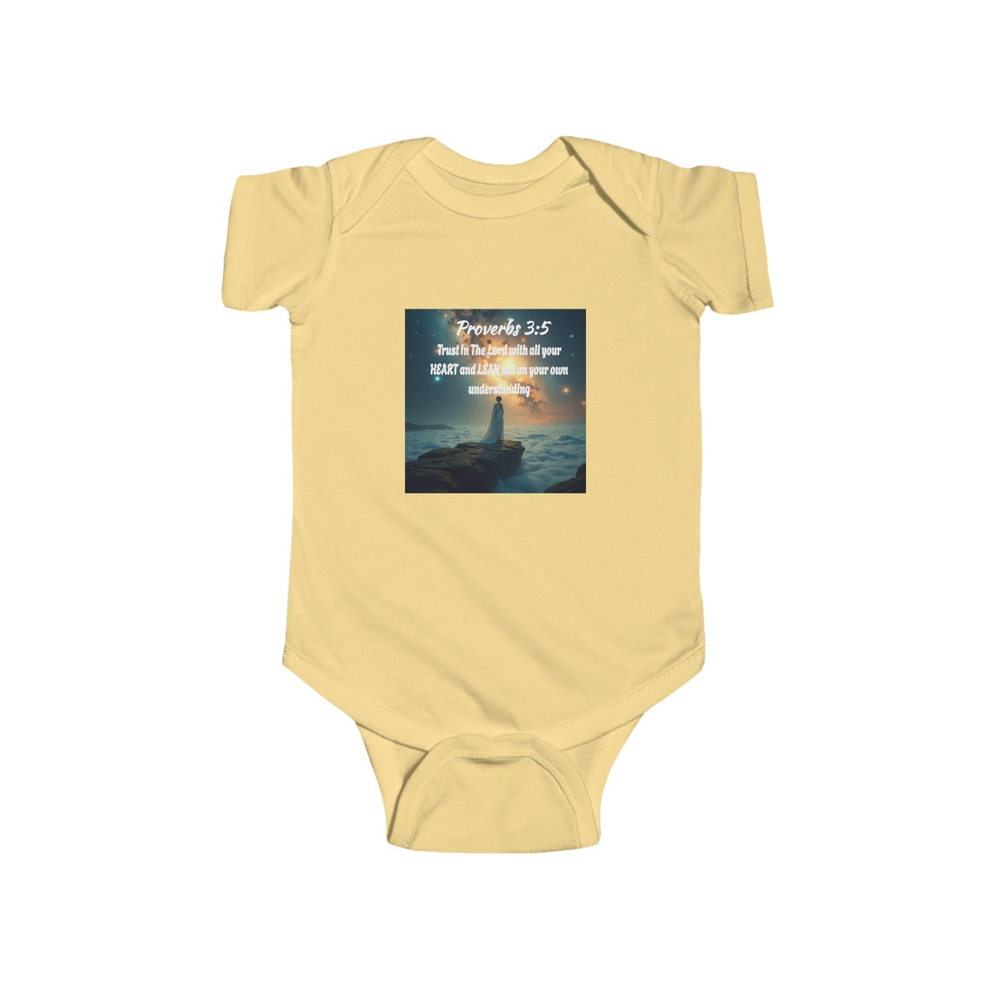 "Proverbs 3:5" Cute Inspirational Baby Bodysuit
