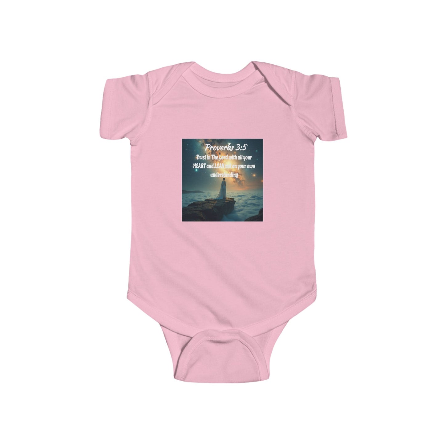 "Proverbs 3:5" Cute Inspirational Baby Bodysuit