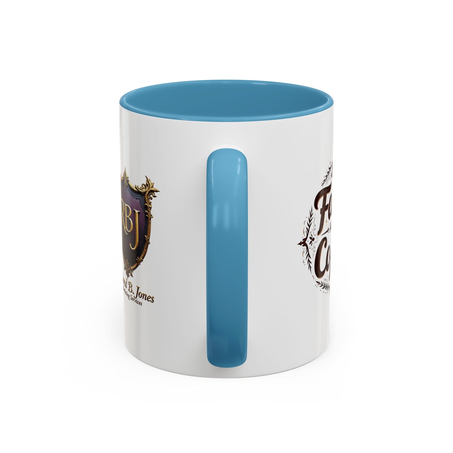 Personalized Accent Coffee Mug "Faith and Coffee"