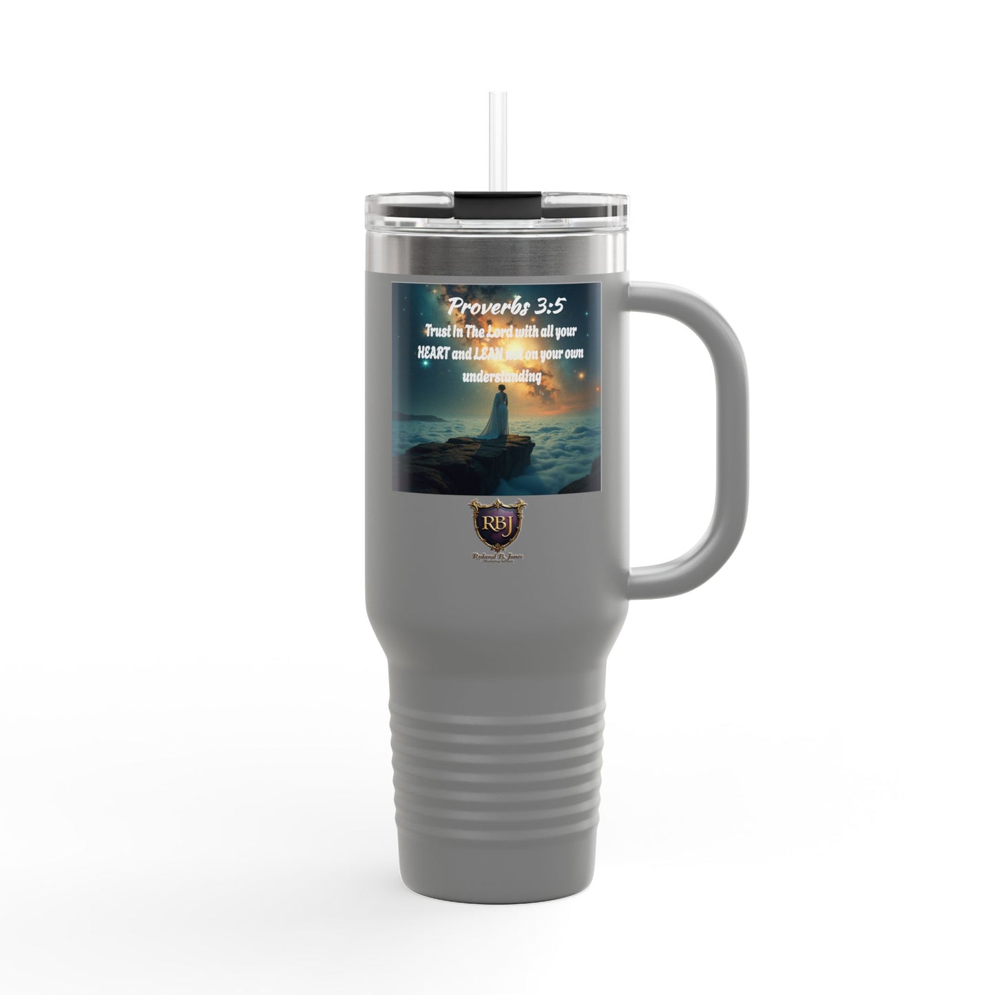 "Proverbs 3:5" Inspirational Insulated Travel Mug | 40oz