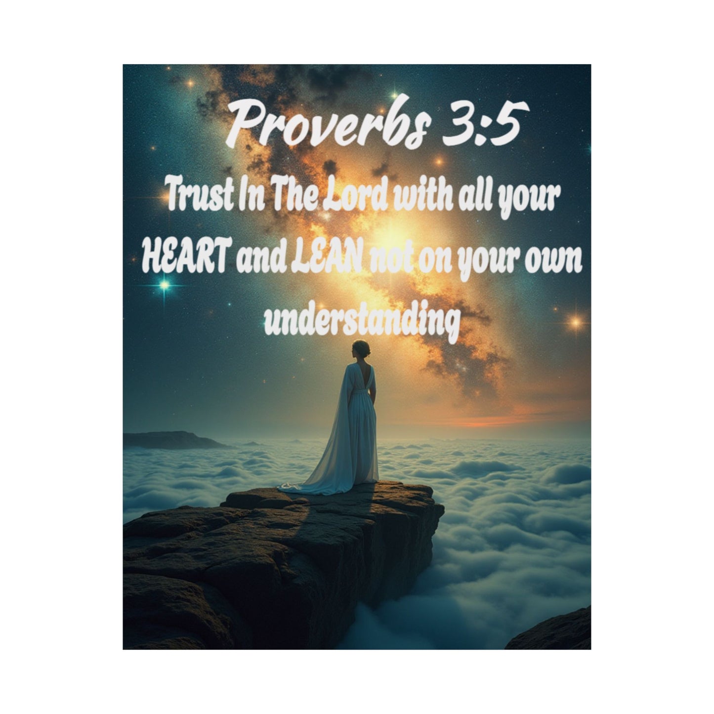 "Proverbs 3:5" Inspirational Matte Vertical Posters