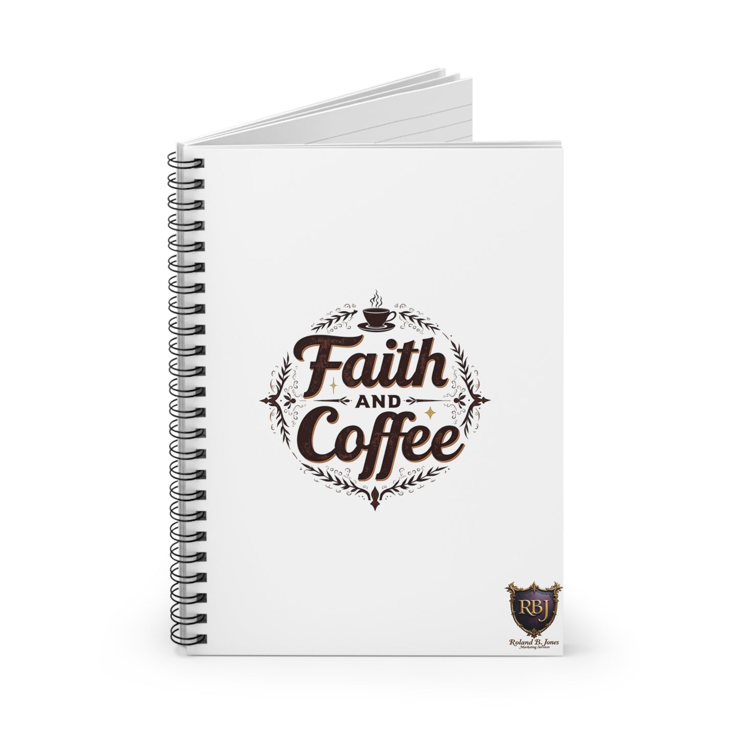 Faith and Coffee Spiral Notebook