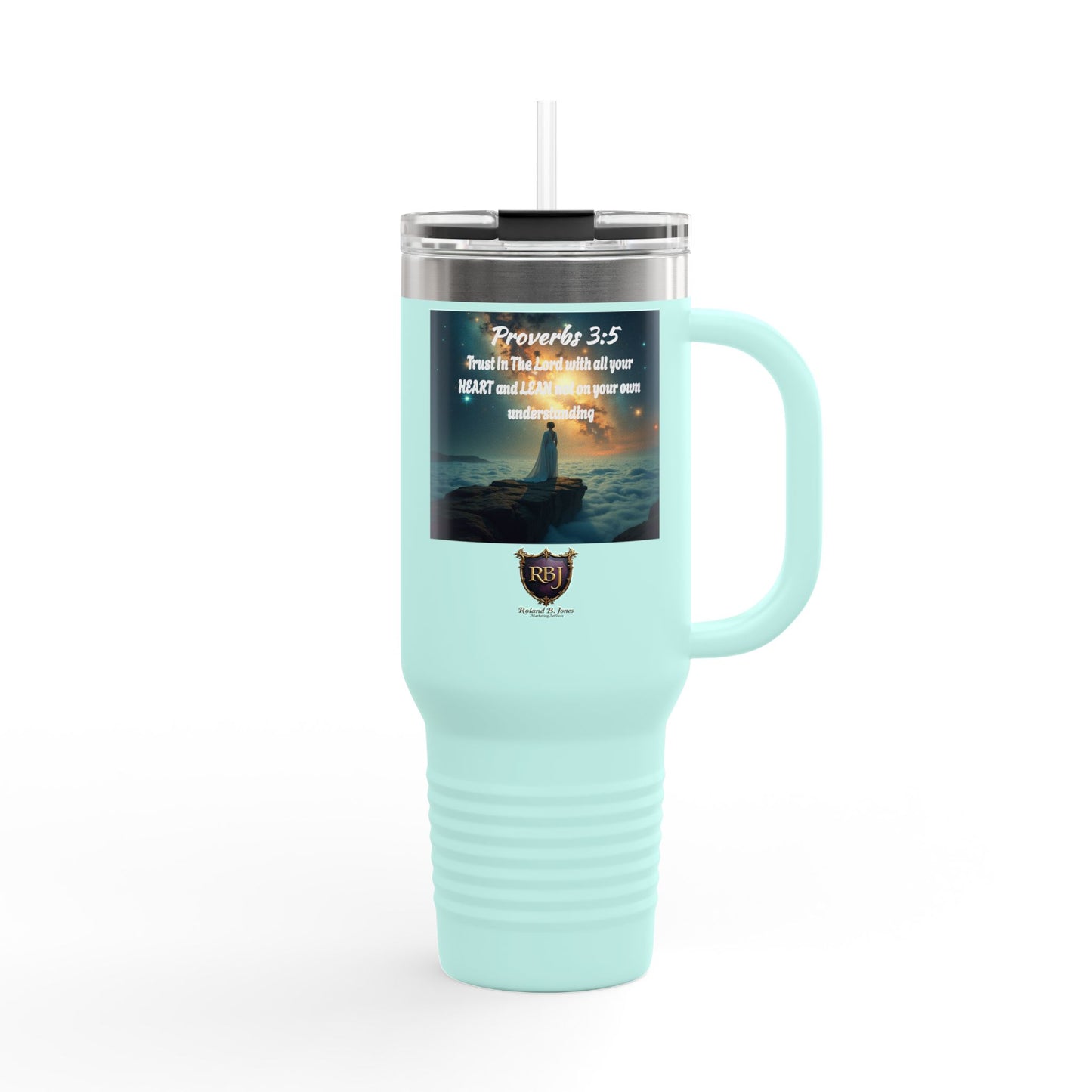 "Proverbs 3:5" Inspirational Insulated Travel Mug | 40oz