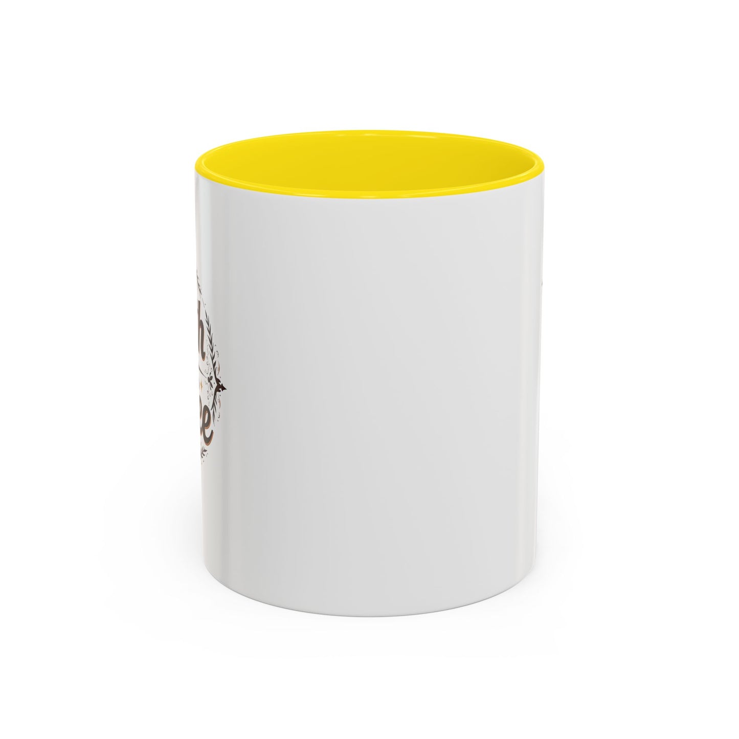 Personalized Accent Coffee Mug "Faith and Coffee"