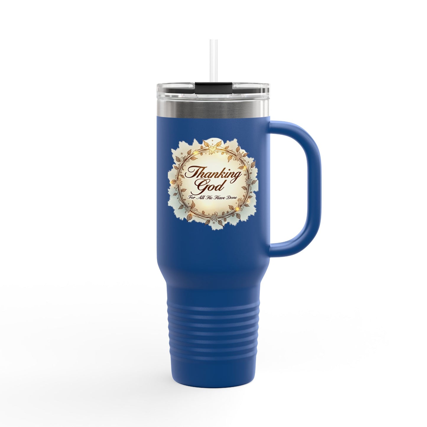 "Thanking God" Gratitude Insulated Travel Mug | 40oz Coffee Cup