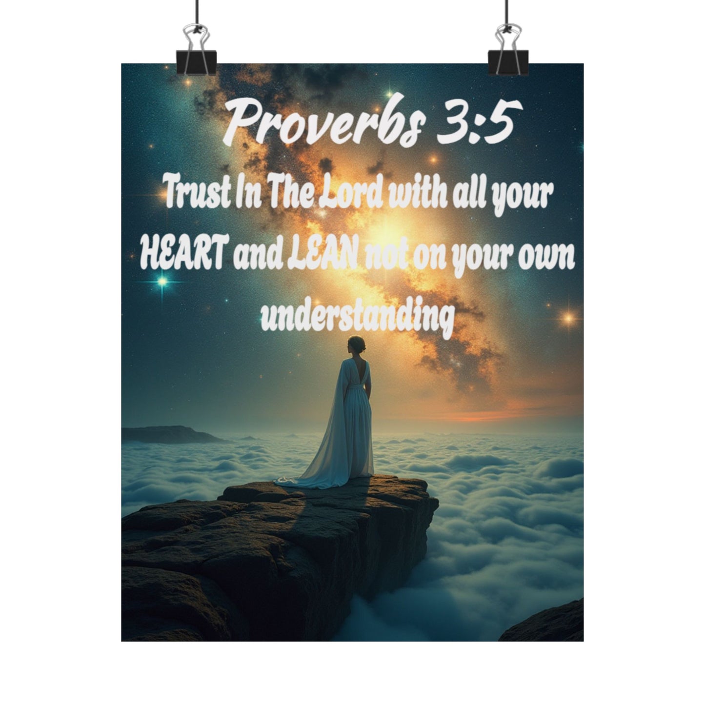 "Proverbs 3:5" Inspirational Matte Vertical Posters