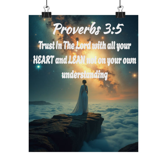 "Proverbs 3:5" Inspirational Matte Vertical Posters