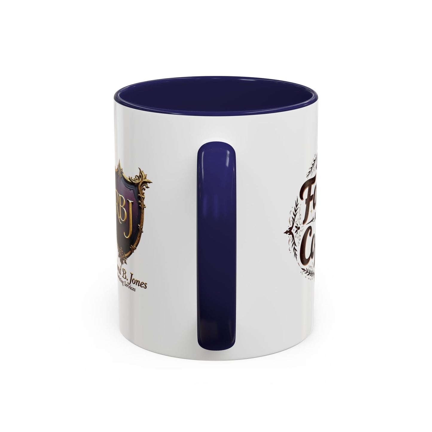 Personalized Accent Coffee Mug "Faith and Coffee"