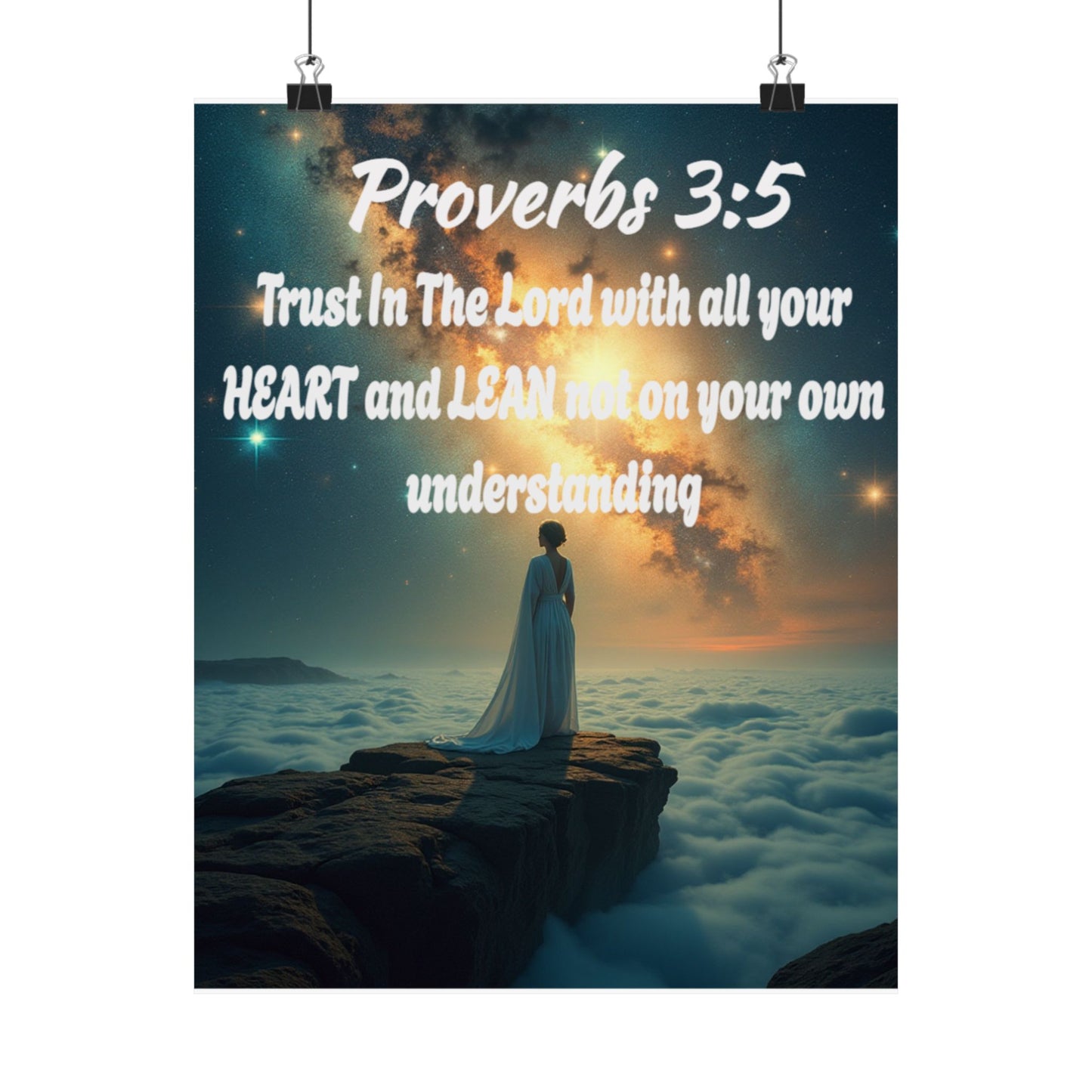 "Proverbs 3:5" Inspirational Matte Vertical Posters