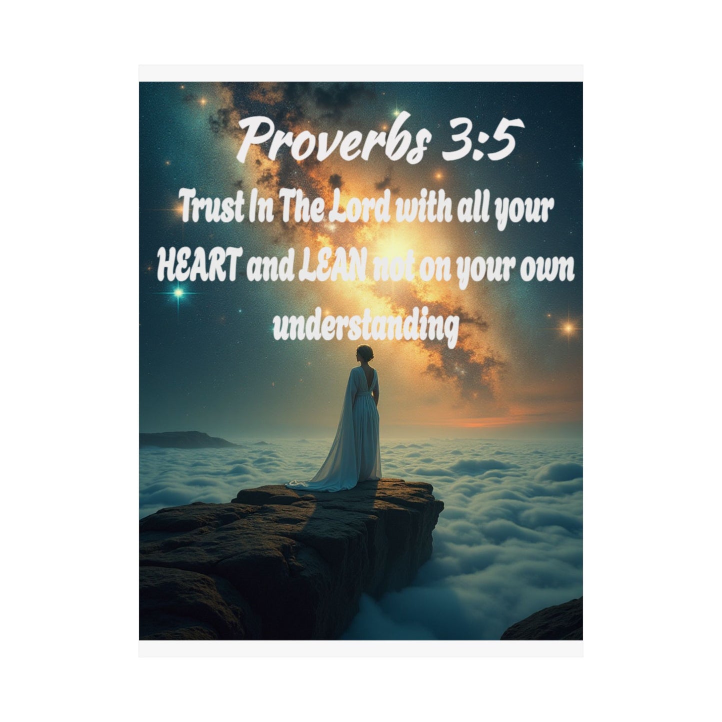"Proverbs 3:5" Inspirational Matte Vertical Posters