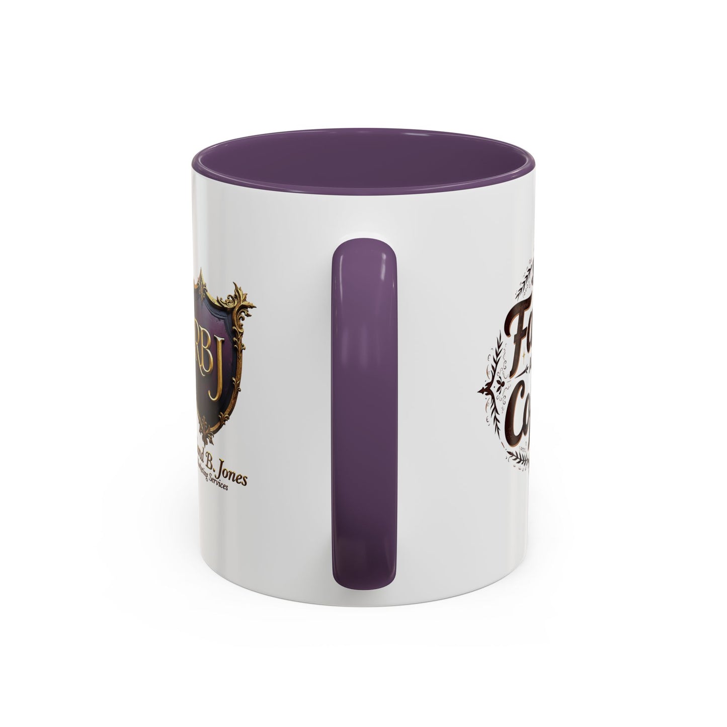 Personalized Accent Coffee Mug "Faith and Coffee"