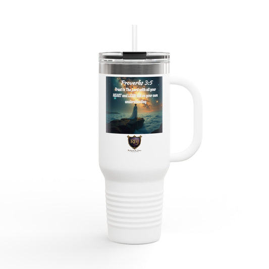 "Proverbs 3:5" Inspirational Insulated Travel Mug | 40oz